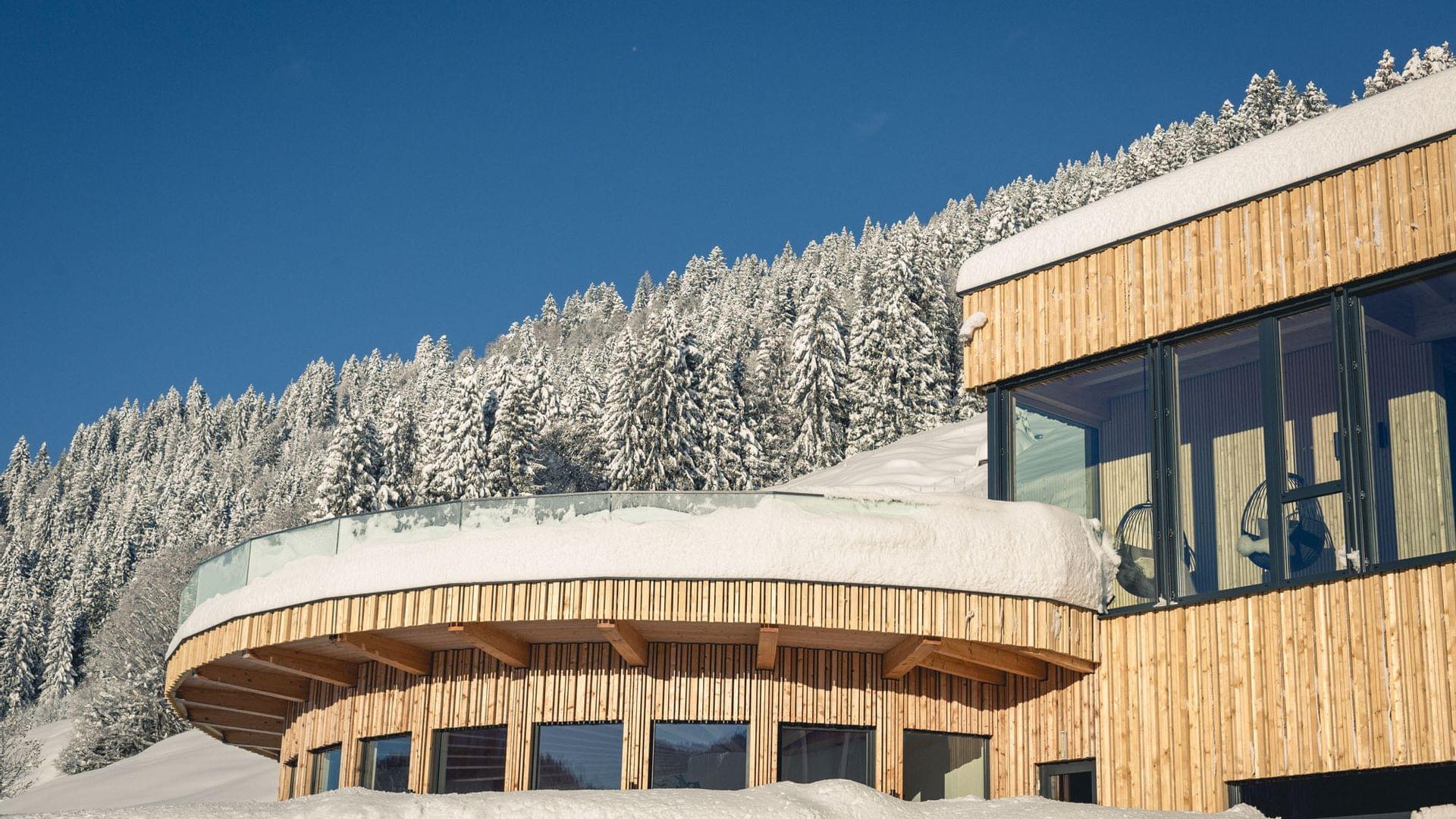 Hotel im Allgäu - Torghele's Wald + Fluh - Außenansicht Winter