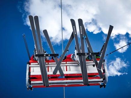 Sessellift von unten - Skifahren im Allgäu - Torghele's Wald + Fluh